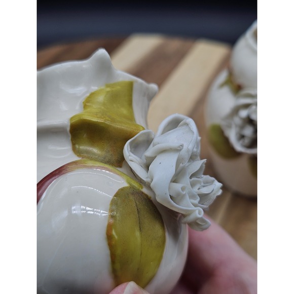 Pair Of French Barbotine Majolica Vases READ DESCRIPTION‎ - Picture 11 of 16